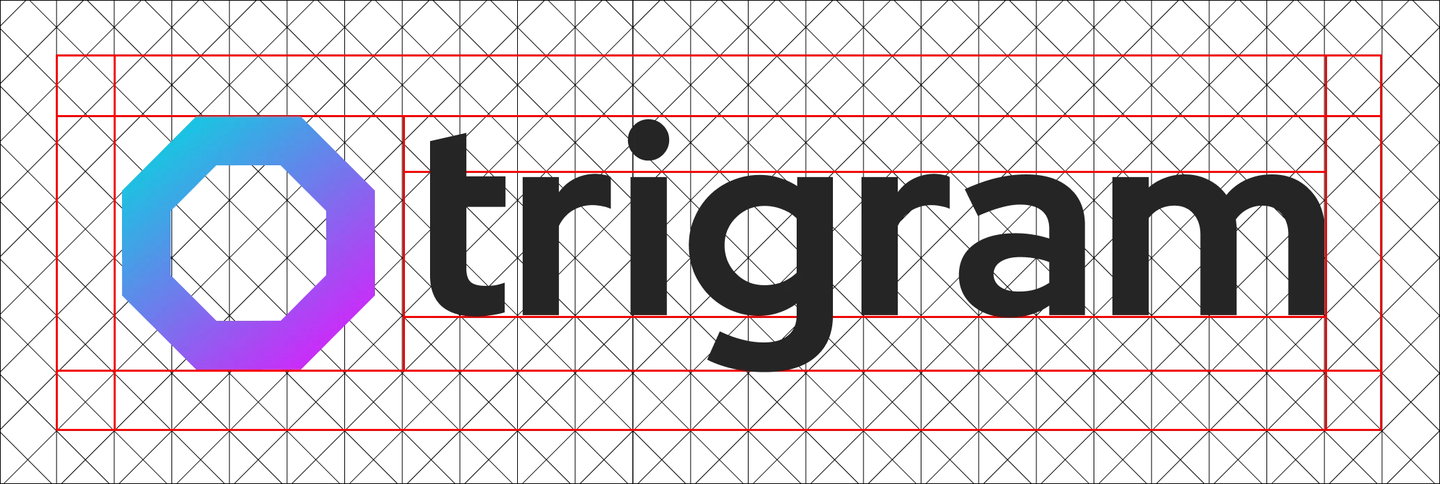 trigram logo in a grid